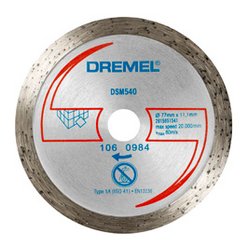 Timanttikatkaisulaikka laatoille Dremel DSM540 Sopii Dremel DSM20 -työkaluun