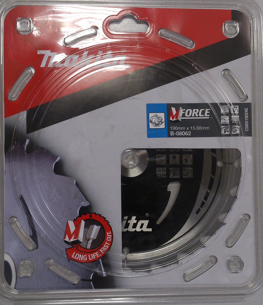Katkaisuterä puulle Makita M-FORCE; 190x2x16,0 mm; Z24; 15°