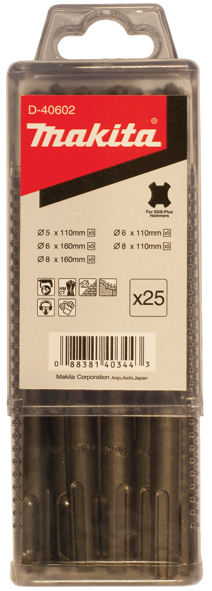 Betoniporanteräsarja Makita; 5/6/8 mm; 25 kpl.