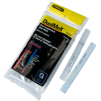 Liimapuikot Stanley ''DualTemp''; 12x100 mm; 6 kpl.; läpinäkyvä