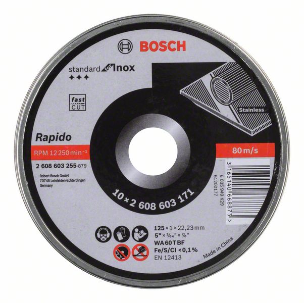 Hiova katkaisulaikka Bosch Rapido 125x1 mm; 10 kpl.