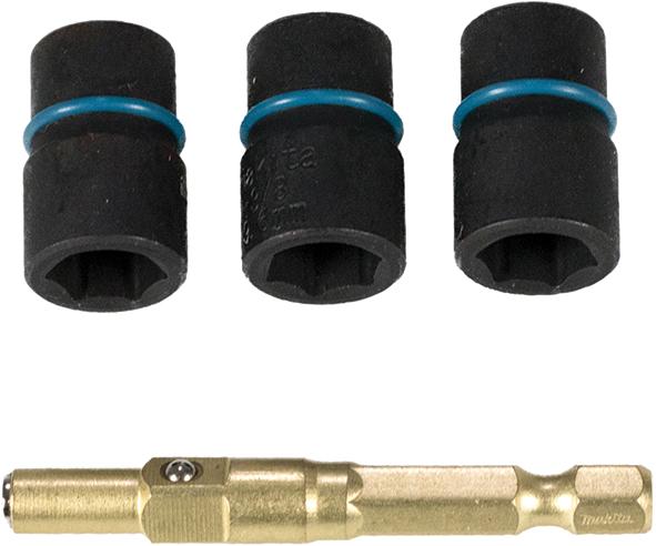 Kuusiohylsysarja Makita; 1/4''; 8/9,6/10 mm