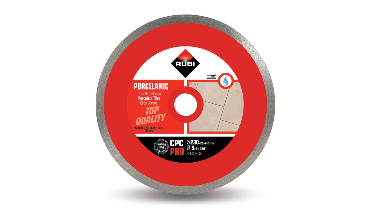 Timanttilevy märkäleikkaukseen Rubi CPC PRO; 230 mm