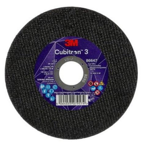 Hiova katkaisulaikka 3M Cubitron 3 A60 S BF; 125x1 mm