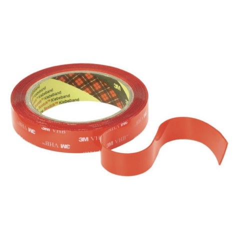 Kaksipuolinen tarttuva teippi 3M VHB 4910F; 19 mm; 3 m; läpinäkyvä