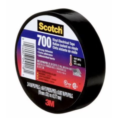 Eristysteippi 3M Scotch 700; 19 mm; 20 m; musta