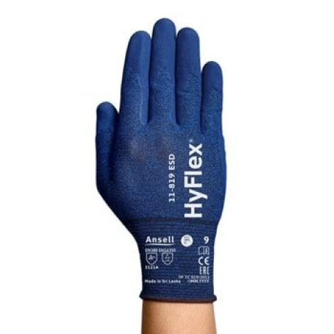 Työkäsineet Ansell HyFlex 11-819 ESD; 10 koko