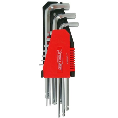 Kuusiokoloavain AWTools AW35017BL; 2-12 mm; 10 kpl.
