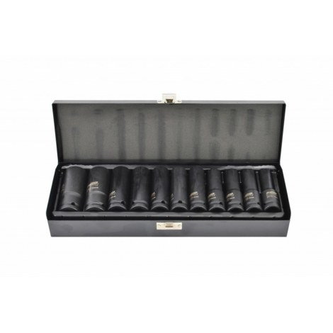 Iskuhylsysarja AWTools AW38645BL; 1/2''; 10-24 mm; 11 kpl.