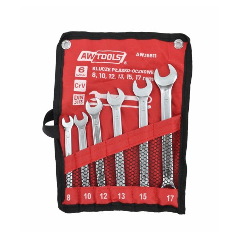 Jakoavain AWTools AW39811; 8-17 mm; 6 kpl.