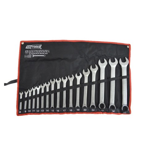 Yhdistelmäavainten sarja AWTools AW40117; 8-32 mm; 17 kpl.