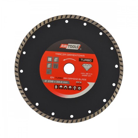 Timanttilaikka kuivaleikkaamiseen AWTools AW45501; 125x22,2 mm