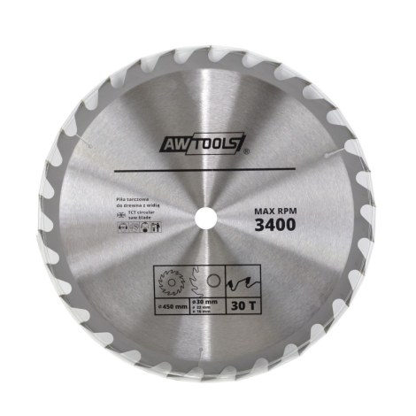 Katkaisuterä puulle AWTools AW48459; 180x30 mm; Z24