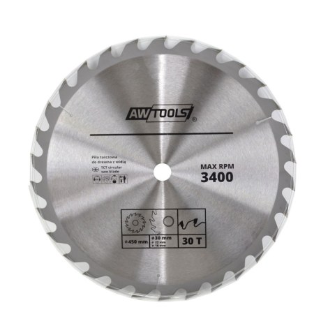 Katkaisuterä puulle AWTools AW48478; 300x30 mm; Z24
