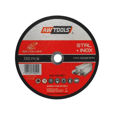 Hiova katkaisulaikka AWTools AW49002; 125x1 mm; 22,2 mm metalille