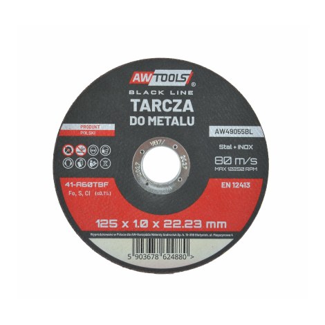 Hiova katkaisulaikka AWTools AW49055BL; 125x1 mm metalille