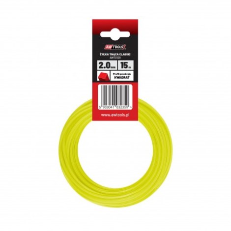 Leikkuulanka AWTools AW70110; (1,6 mm/10 m) keltainen, neliö
