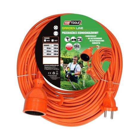 Jatkojohto AWTools AW70200; 10 m oranssi