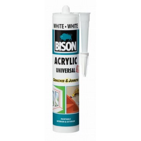 tiivistysmassa Bison 1591234 Acrylic Universal; 300 ml; valkoinen