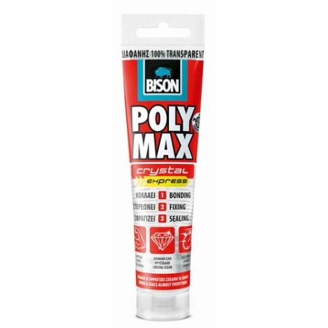 tiivistysmassa Bison 6300557 PolyMax Crystal; 115 g