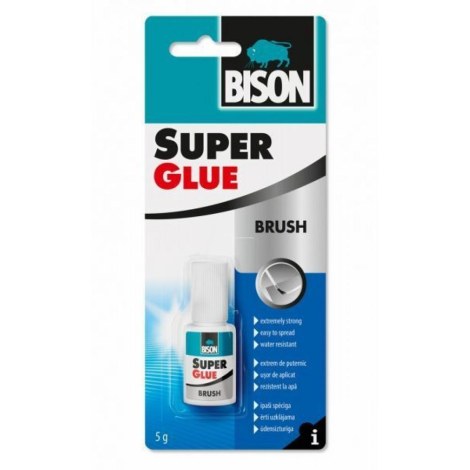 Liima Bison 6301789 Super Glue With Brush; 5 g