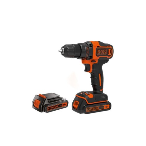 Akkukäyttöinen ruuvinväännin Black & Decker BDCDD186B-QW; 18 V; 2x1,5 Ah akku