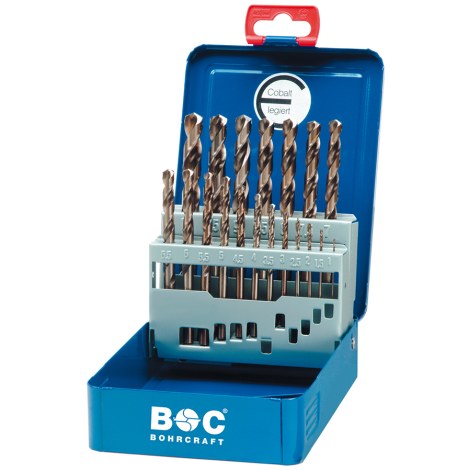 Metalliporanteräsarja Bohrcraft BC11401310019; HSS-E; 1-10 mm; 19 kpl.