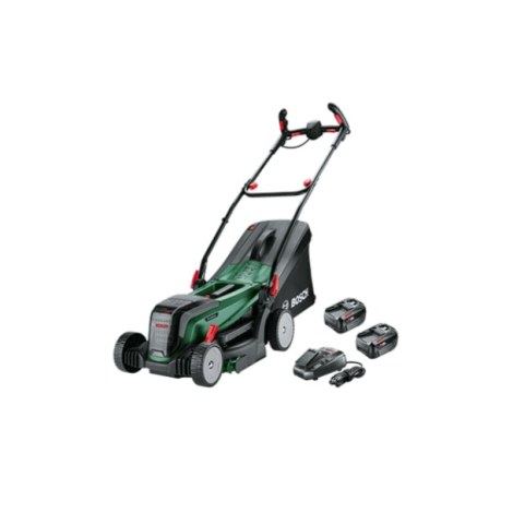 Akkukäyttöinen ruohonleikkuri Bosch UniversalRotak 2x18V-37-550; 18 V; 2x4,0 Ah akku