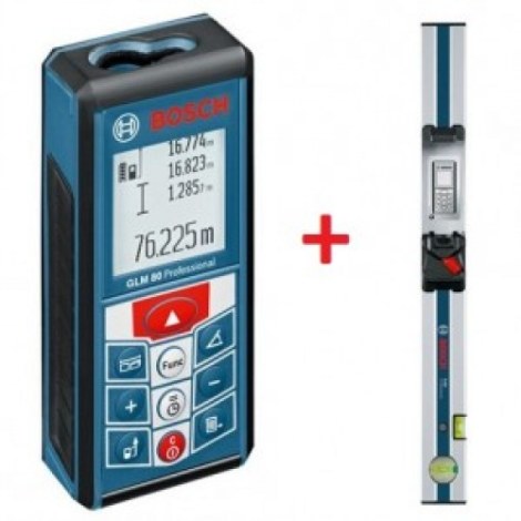 Laseretäisyysmittalaite Bosch GLM 80 + Vatupassi R60 Professional