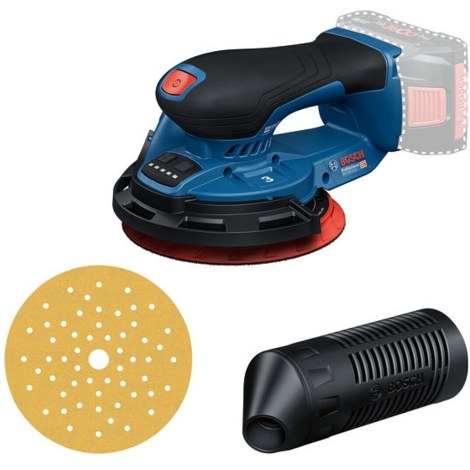 Epäkeskohiomakone Bosch GEX 18V-150-3 Professional; 18 V (ilman akkua ja laturia) + L-BOXX 162