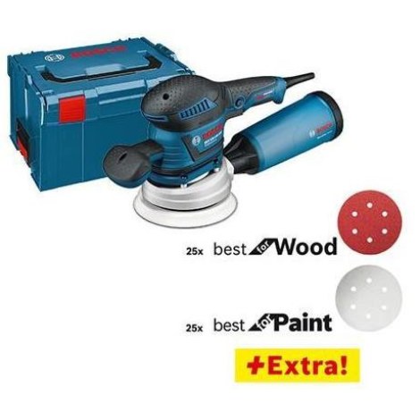 Epäkeskohiomakone Bosch GEX 125-150 AVE + 52 lisävarustetta