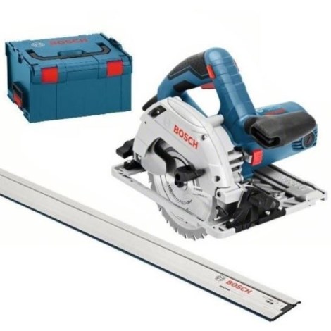 Pyörösaha Bosch GKS 55 GCE Professional + ohjainkisko FSN 1600
