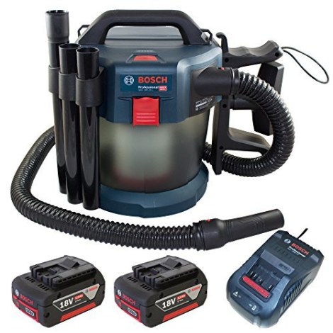 Pölynimuri Bosch GAS 18V-10 L; 18 V; 2x5,0 Ah akku