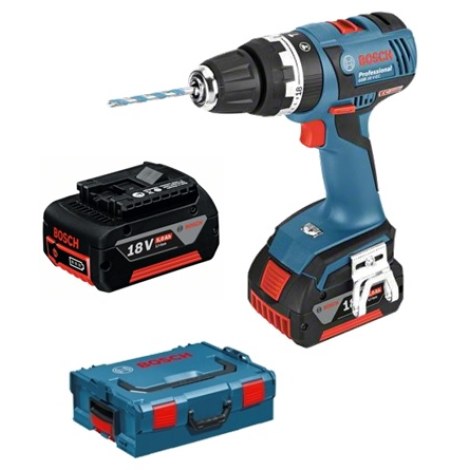 Iskupora / ruuvinväännin Bosch GSB 18 V-EC; 18 V; 2x5,0 Ah akku