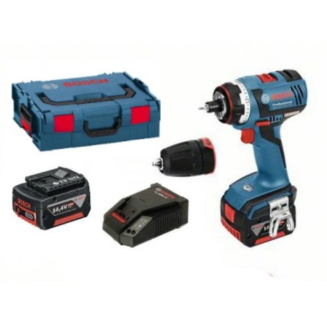 Iskupora / ruuvinväännin Bosch GSR 14,4 V-EC FC2 Flex; 14,4 V; 2x4,0 Ah akku