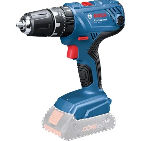 Iskupora / ruuvinväännin Bosch GSB 18V-21 Solo; 18 V (ilman akkua ja laturia)