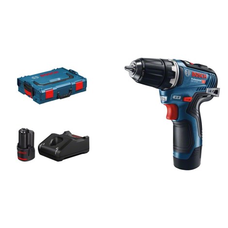 Pora/ruuvinväännin Bosch GSR 12V-35; 12 V; 2x3,0 Ah akku