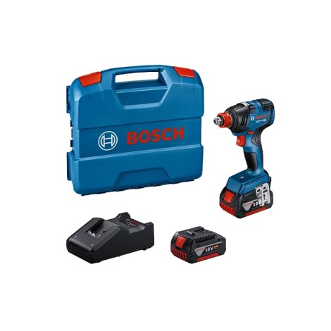 Iskumutterinväännin Bosch GDX 18V-200 Professional; 18 V; 2x4,0 Ah akku