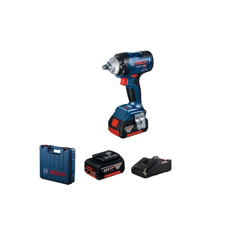 Iskumutterinväännin Bosch GDS 18V-400 Professional; 18 V; 2x5,0 Ah akku