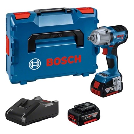 Iskumutterinväännin Bosch GDS 18V-450 PC; 18 V; 2x4,0 Ah akku