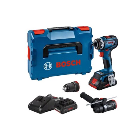 Pora/ruuvinväännin Bosch GSR 18V-90 FC Professional; 18 V; 2x4,0 Ah akku