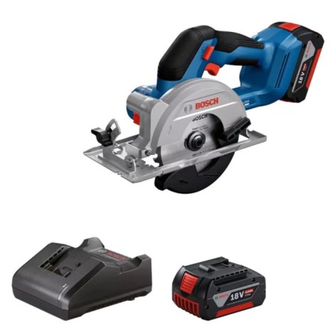 Akkupyörösaha Bosch GKS 18V-51 Professional; 18 V; 2x4,0 Ah akku