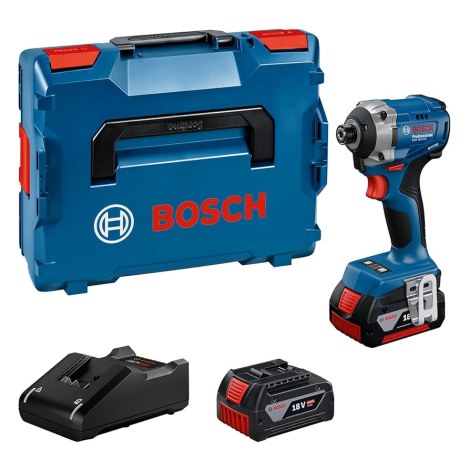 Iskuruuvinväännin Bosch GDR 18V-215 Professional; 18 V; 2x4,0 Ah akku