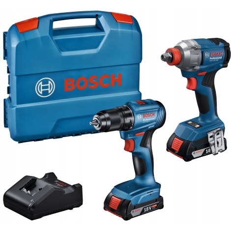 Työkalusarja Bosch 06019N2123 (18V-285 + GSR 185-LI); 18 V; 2x2,0 Ah akku