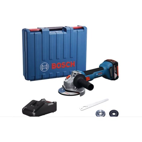 Akkukäyttöinen kulmahiomakone Bosch GWS 18V-8 Professional; 125 mm; 18 V; 1x4,0 Ah akku.; kuljetuslaatikolla