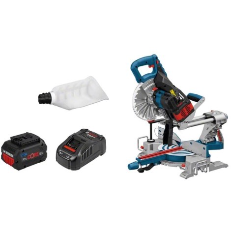 Katkaisu- ja jiirisaha Bosch GCM 18V-216 Professional; 18 V; 2x5,5 Ah akku
