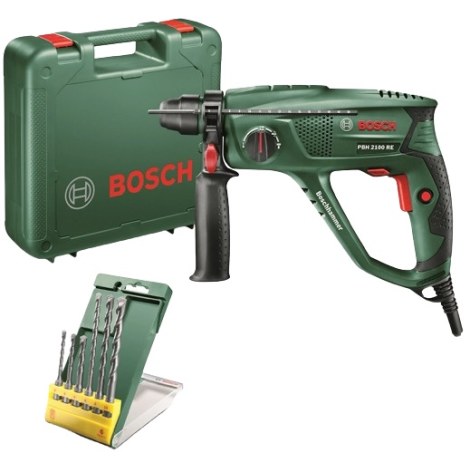 Poravasara Bosch PBH 2100 RE; 1,7 J; SDS-plus + 6 kpl porateräsetti
