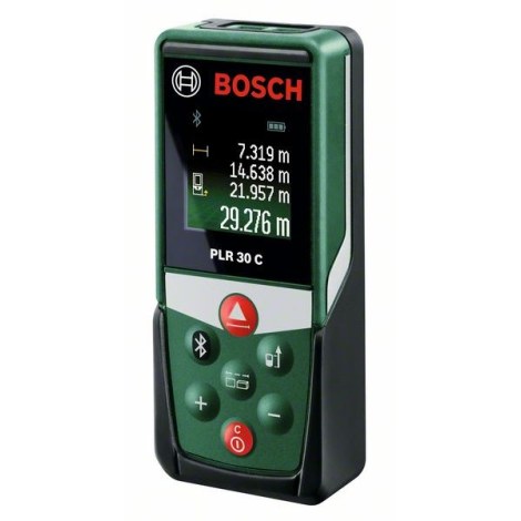 Laseretäisyysmittalaite Bosch PLR 30 C Bluetooth - ominaisuudella