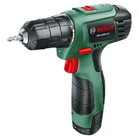 Pora/ruuvinväännin Bosch PSR 1200 Li-2; 12 V; 1x1,5 Ah akku
