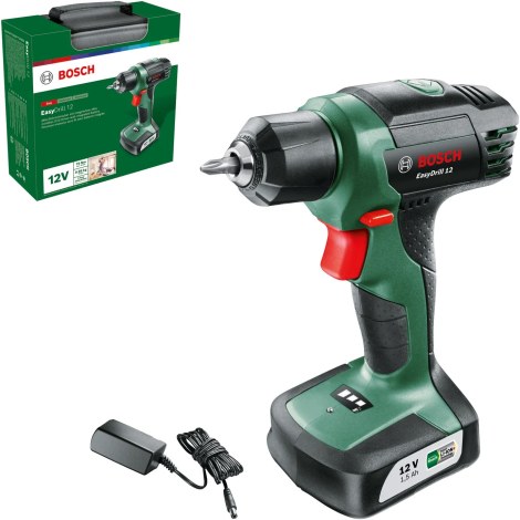 Pora/ruuvinväännin Bosch EasyDrill 12; 12 V; 1x1,5 Ah akku